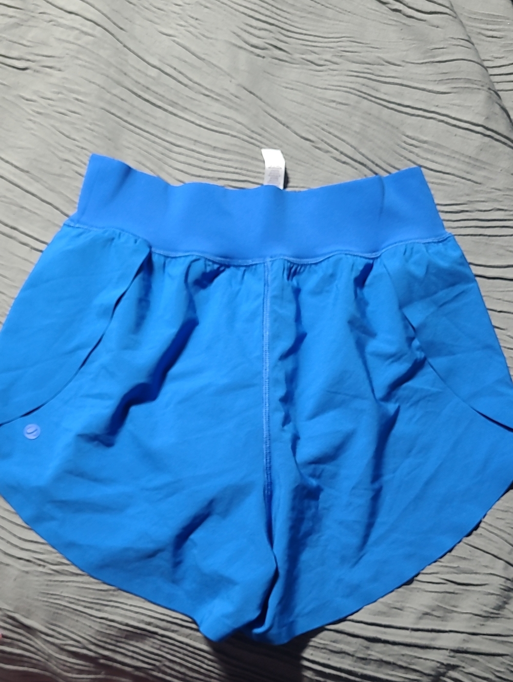 CRZ YOGA Bright Blue Athletic Shorts with Wide Waistband